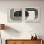 Wallity Conjunto de 2 Pinturas Decorativas en Lienzo Multicolor 50 x 50 cm